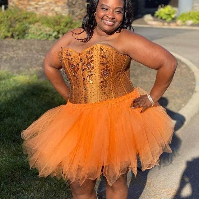 Illustrative example of plus size corset dress