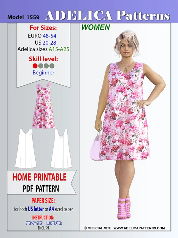 Illustrative example of plus size dress patterns