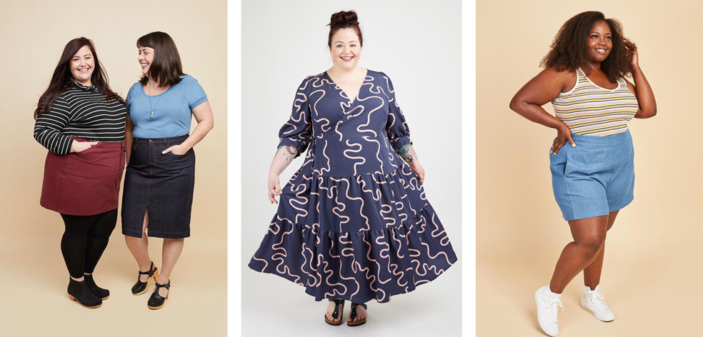 Illustrative example of plus size dress patterns