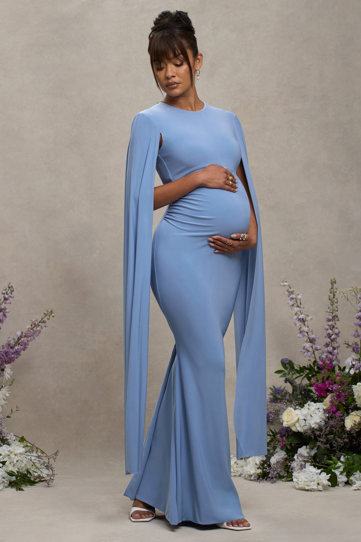 Illustrative example of pregnancy dresses blue