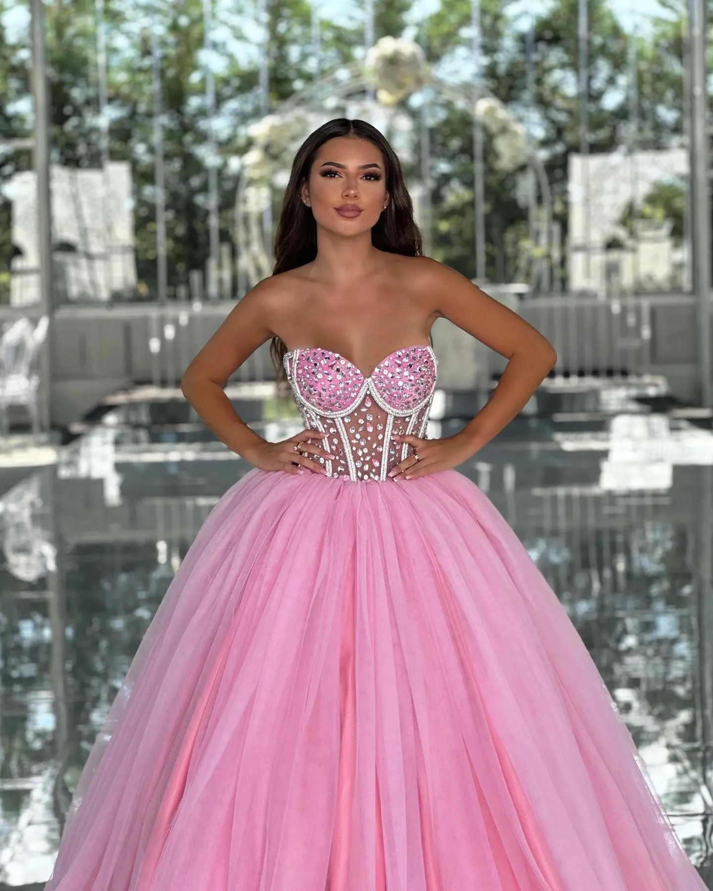 Illustrative example of prom dresses pink