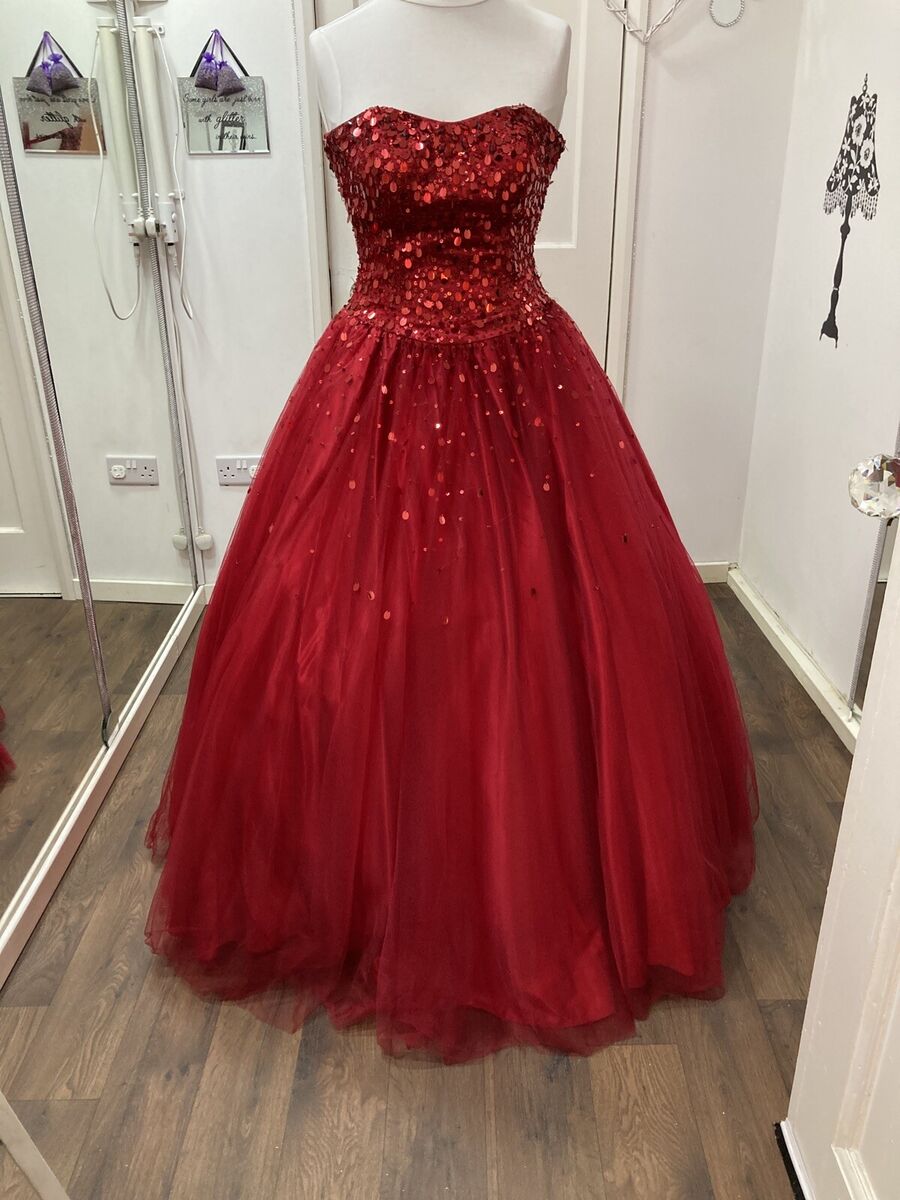 Illustrative example of prom dresses that are red