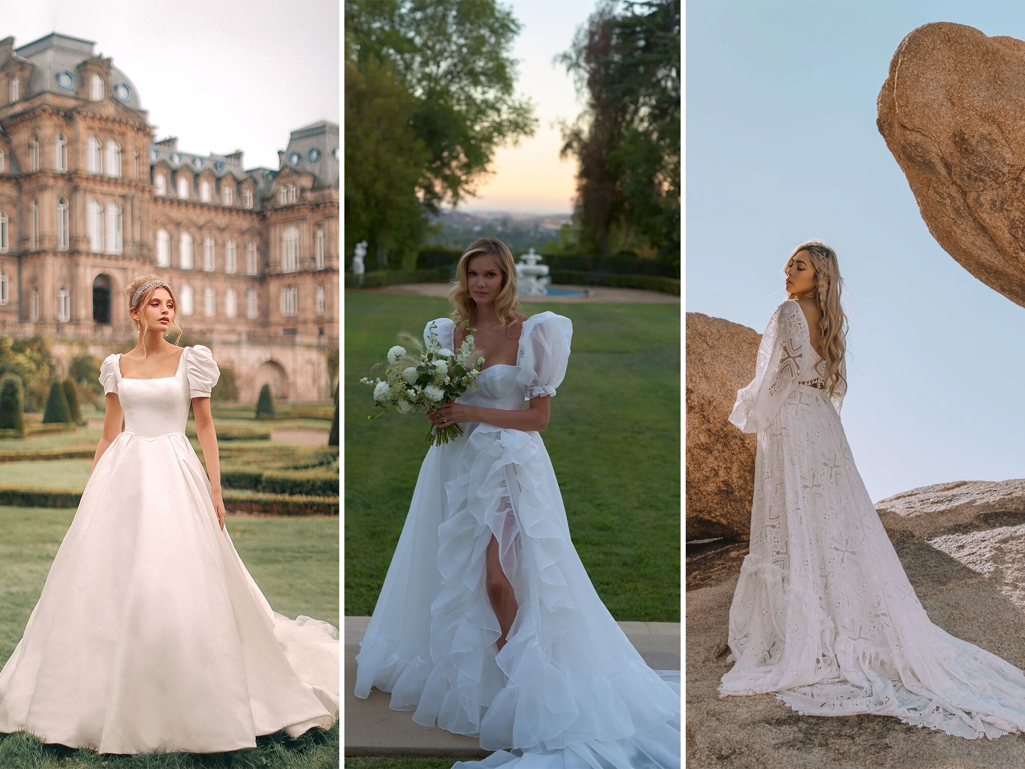 Illustrative example of puff sleeve wedding dress