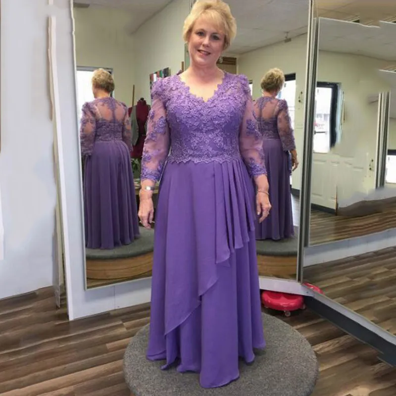 Illustrative example of purple mother of the bride dresses