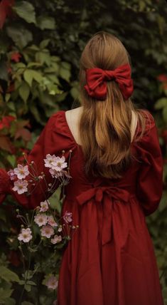 Illustrative example of red dress with flowers