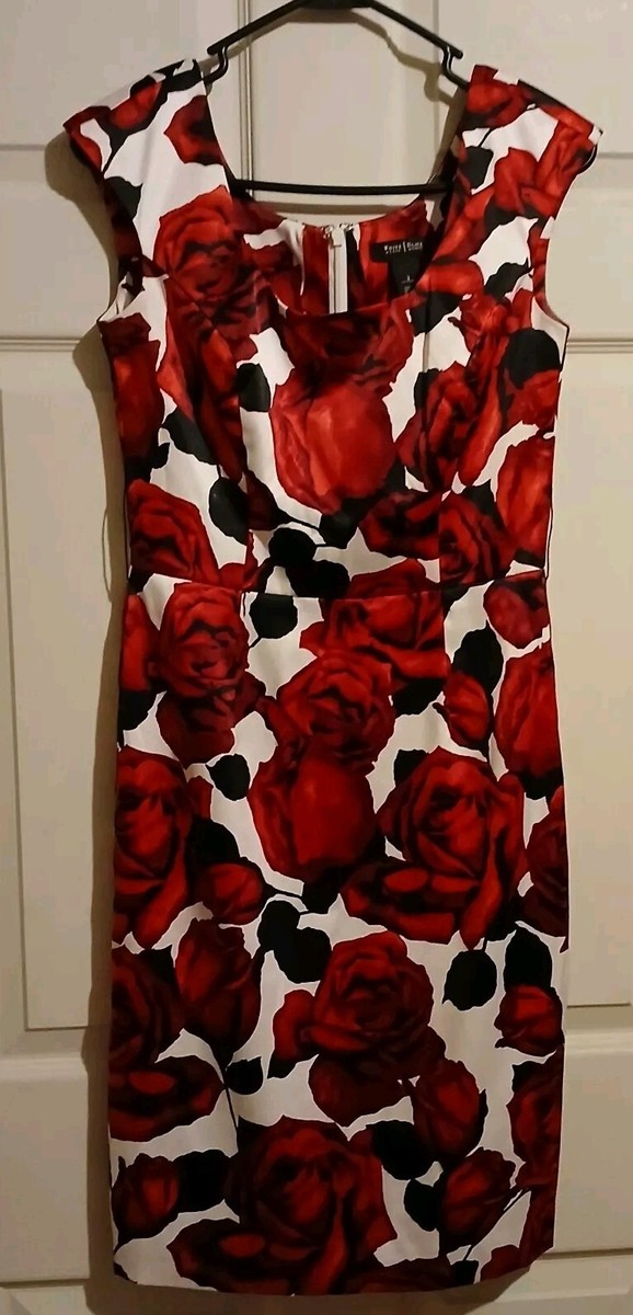 Illustrative example of red rose dress