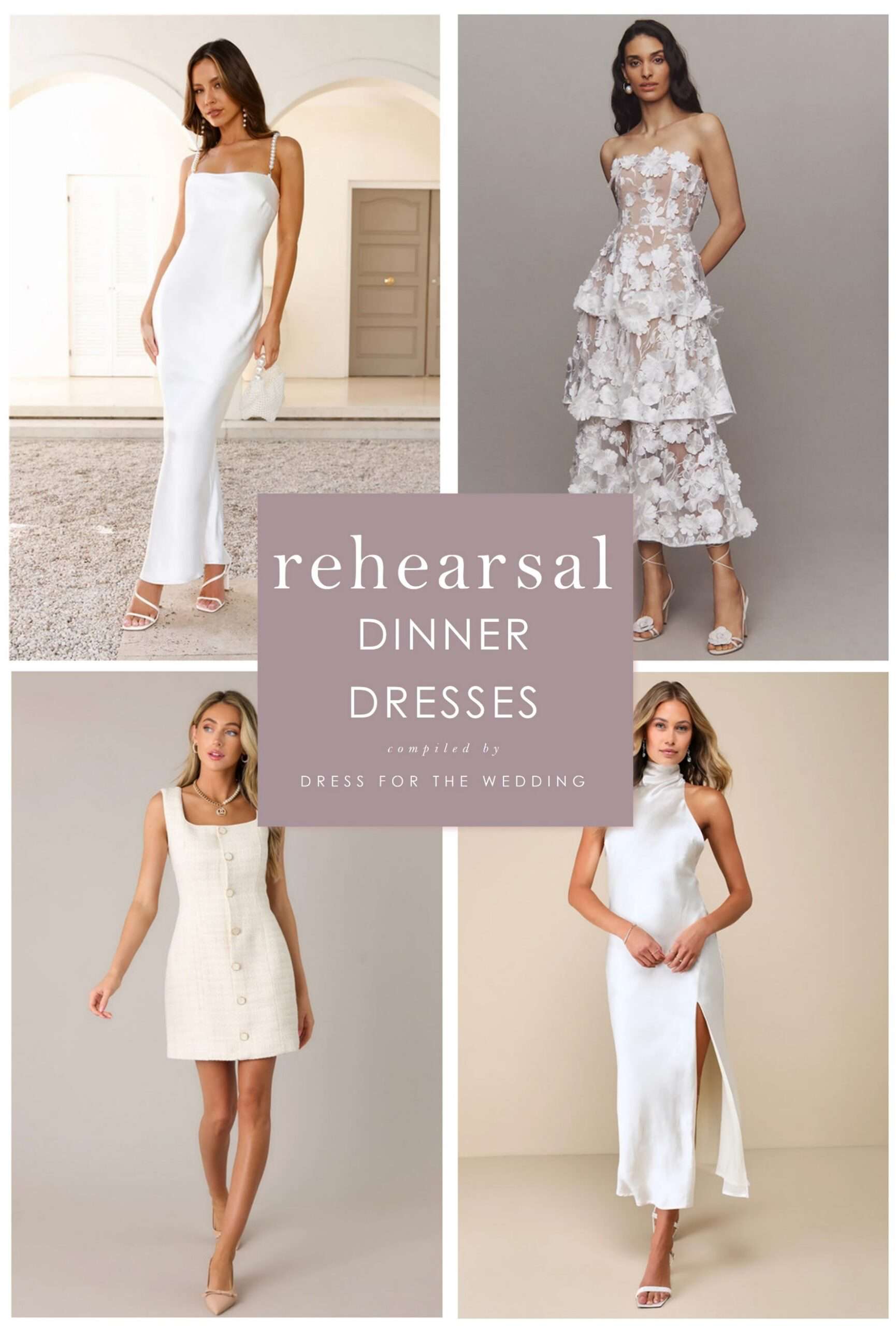 Illustrative example of rehearsal dinner dresses