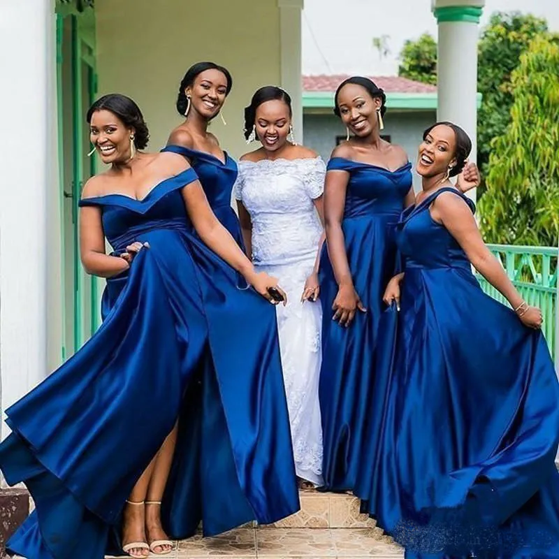 Illustrative example of royal blue bridesmaid dresses
