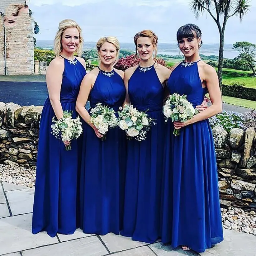 Illustrative example of royal blue bridesmaid dresses