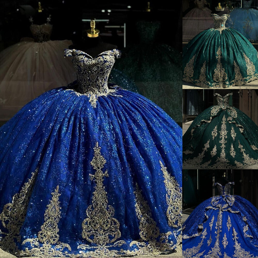 Illustrative example of royal blue quinceanera dresses
