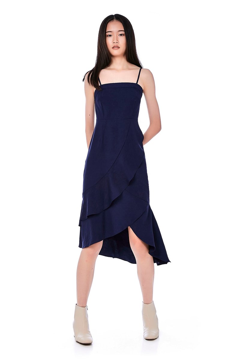 Illustrative example of ruffle midi dress