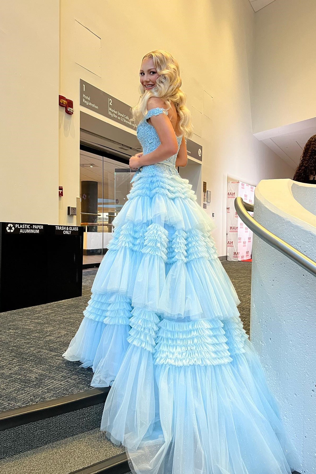 Illustrative example of ruffle prom dress