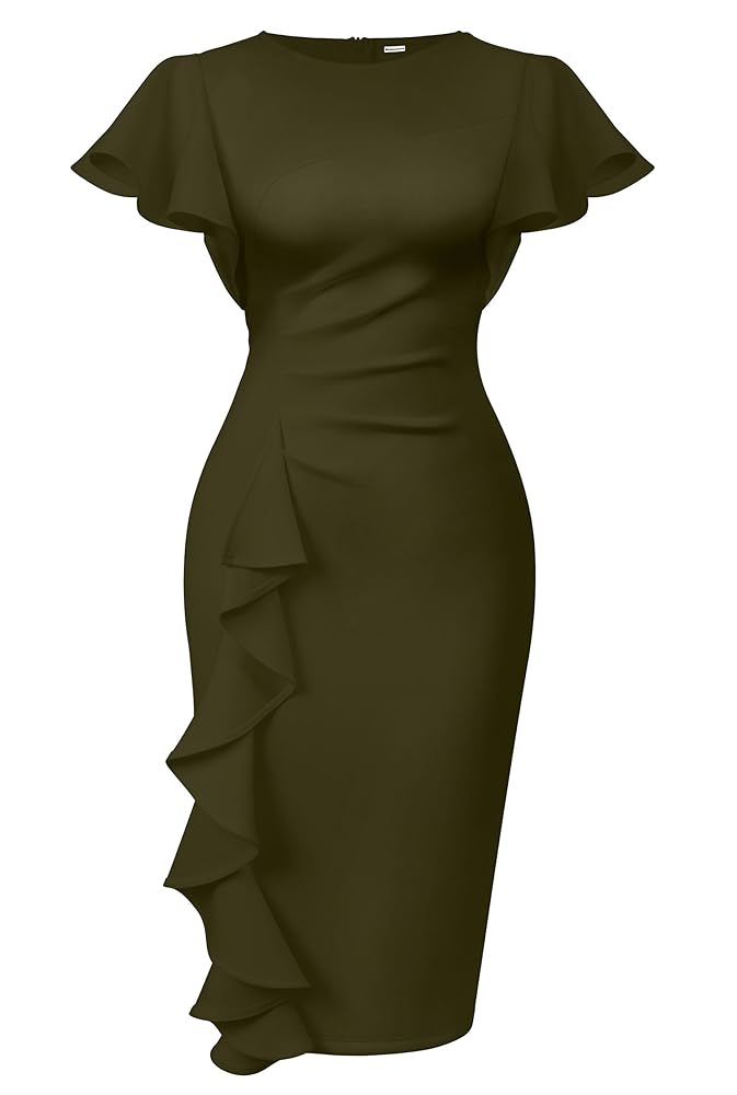 Illustrative example of ruffle sleeve dress