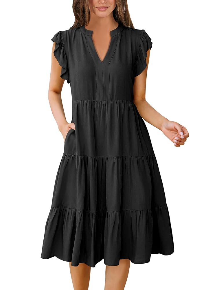 Illustrative example of ruffle sleeve dress