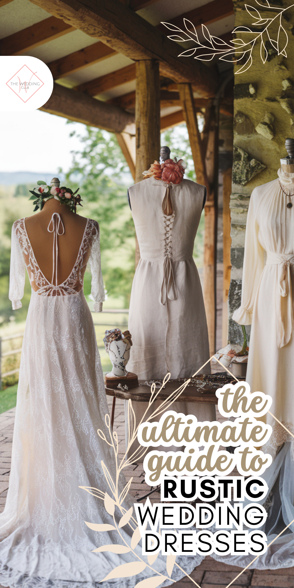 Illustrative example of rustic wedding dresses