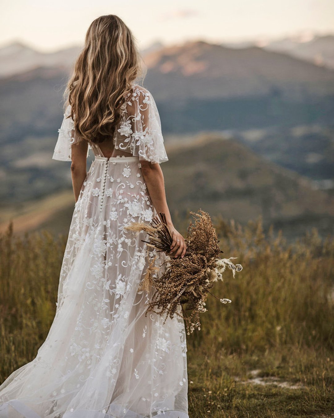 Illustrative example of rustic wedding dresses