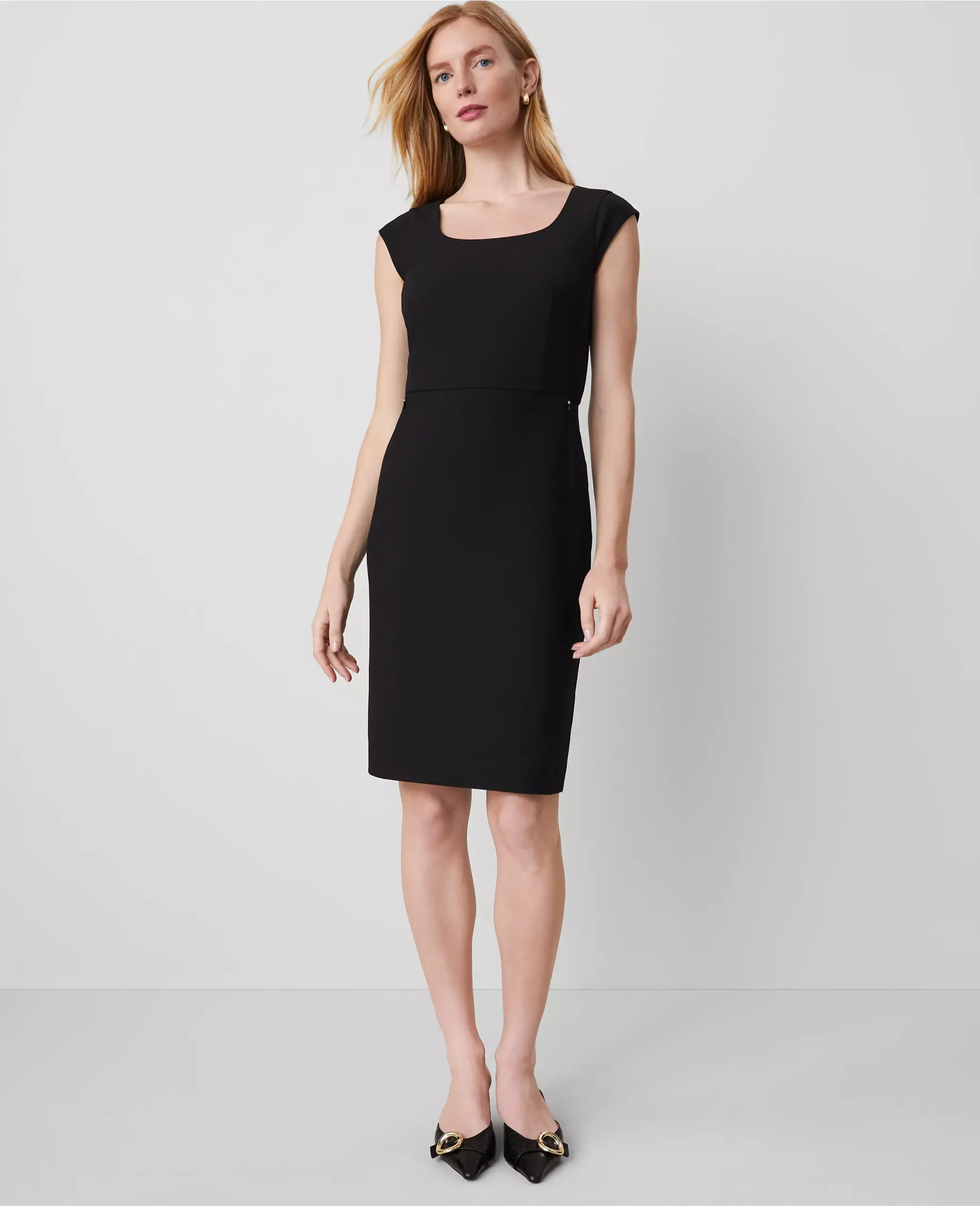 Illustrative example of scoop neck dress