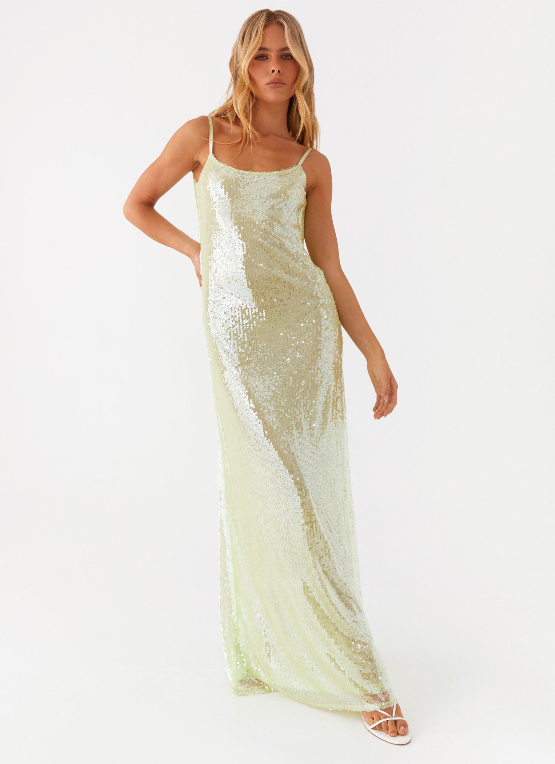Illustrative example of sequin maxi dress