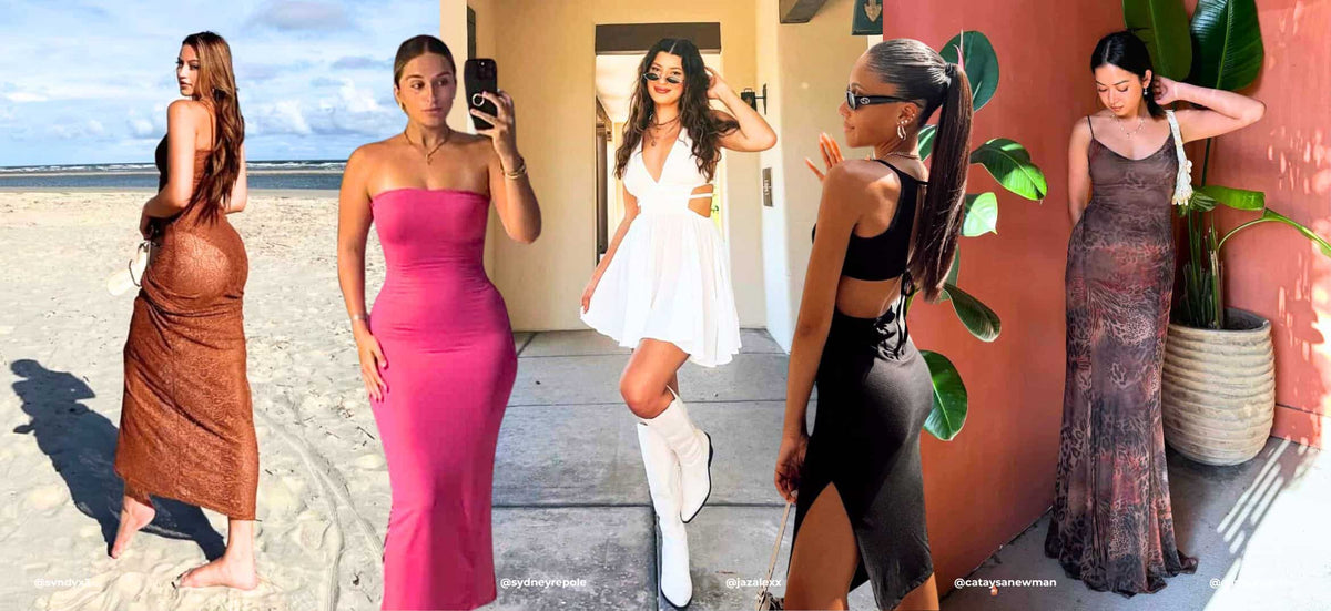 Illustrative example of sexy summer dress
