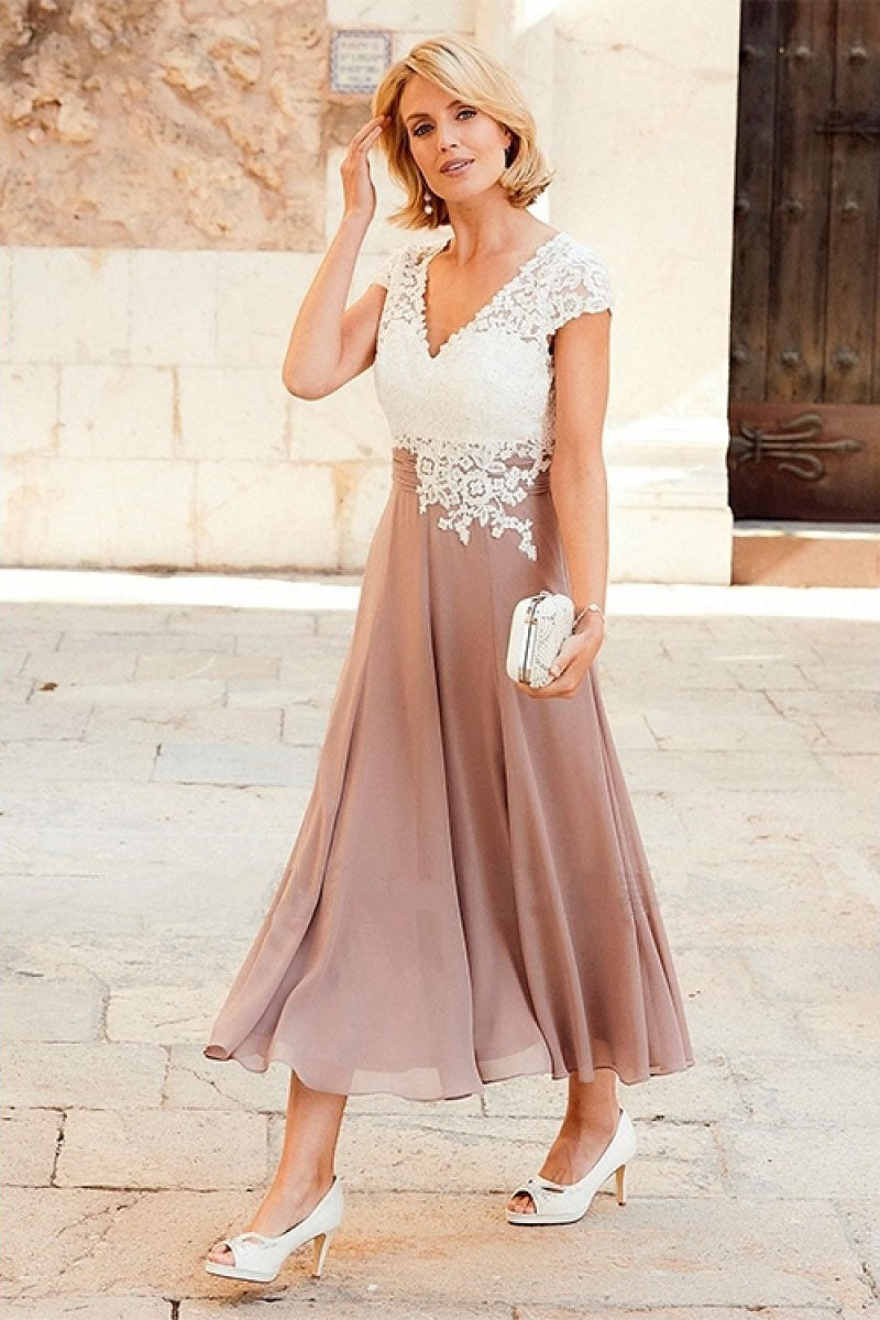 Illustrative example of short mother of the bride dresses