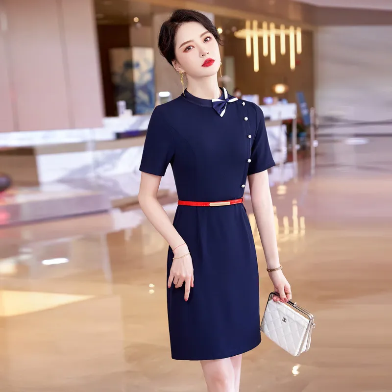 Illustrative example of short sleeve dresses