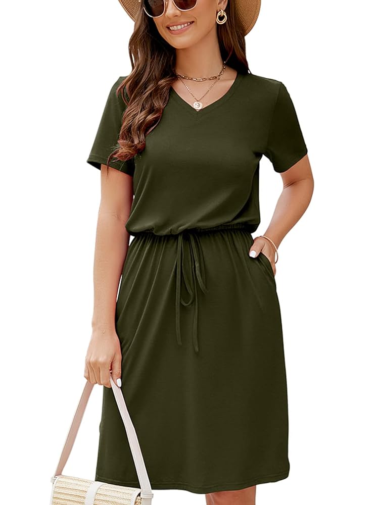 Illustrative example of short sleeve dresses