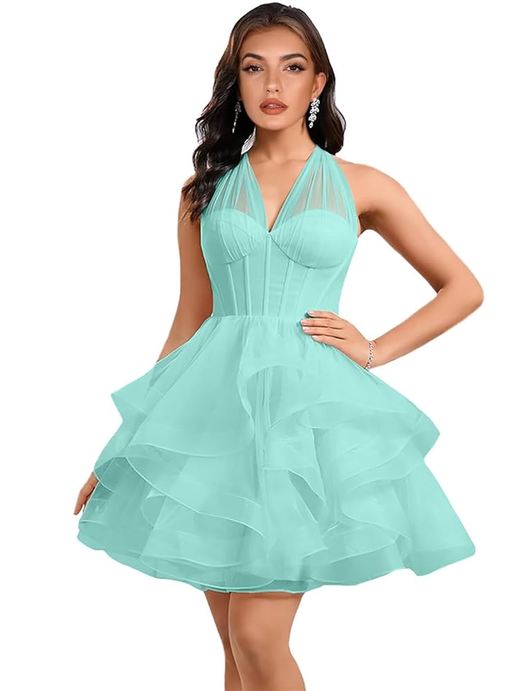 Illustrative example of short tulle homecoming dresses