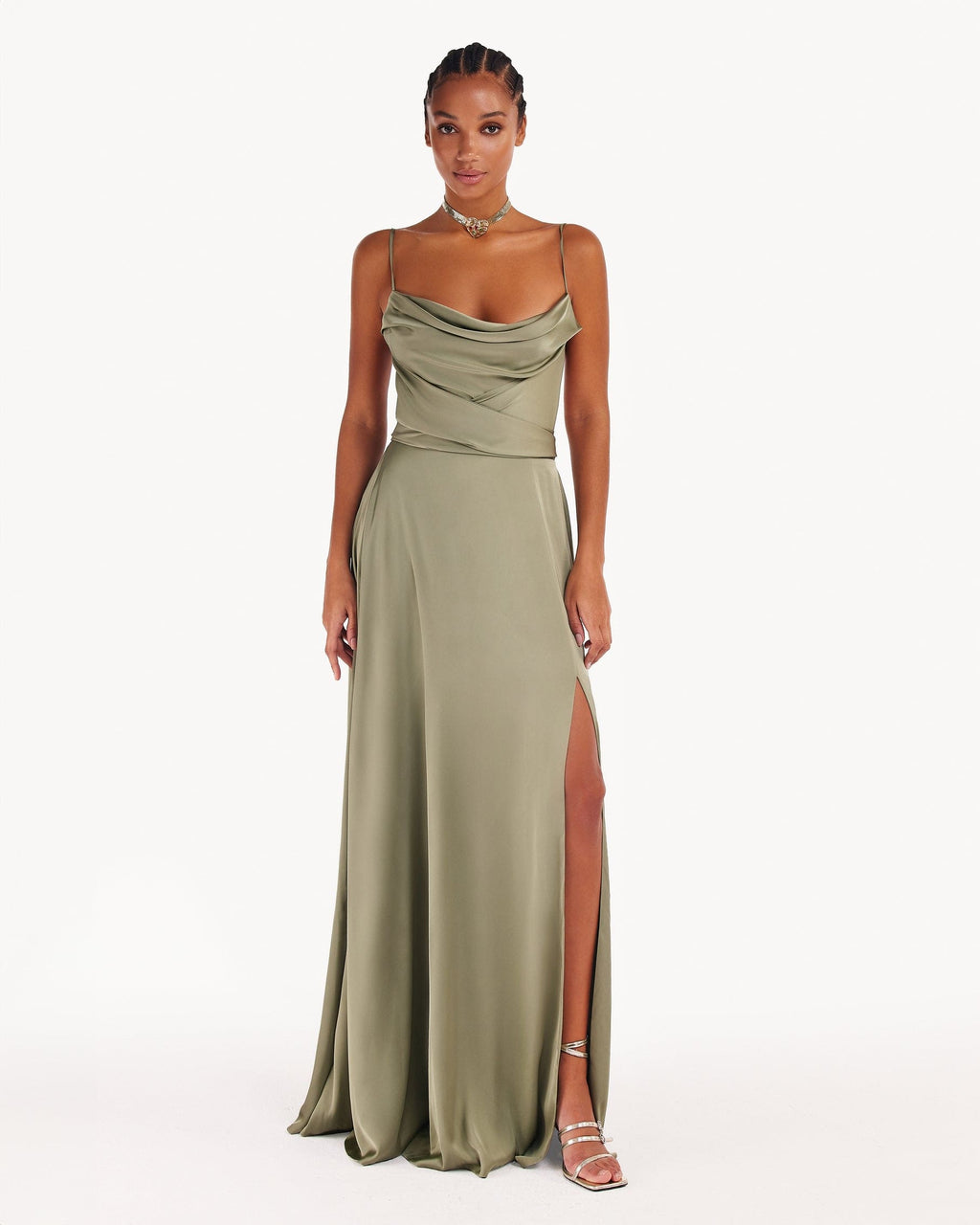 Illustrative example of silk grad dresses