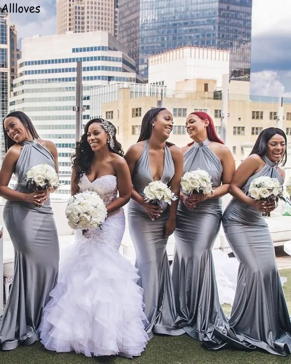 Illustrative example of silver bridesmaid dresses