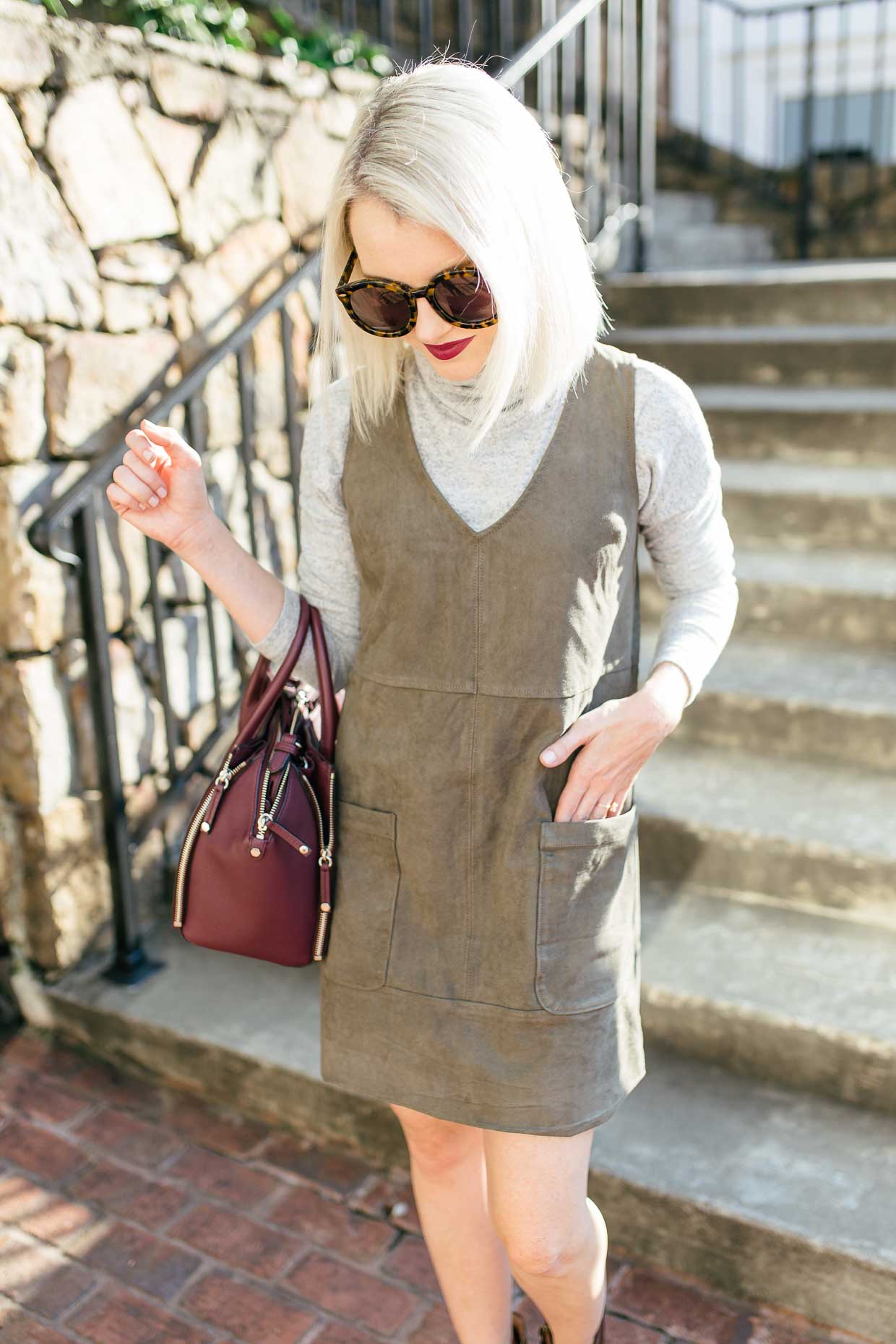 Illustrative example of suede dress