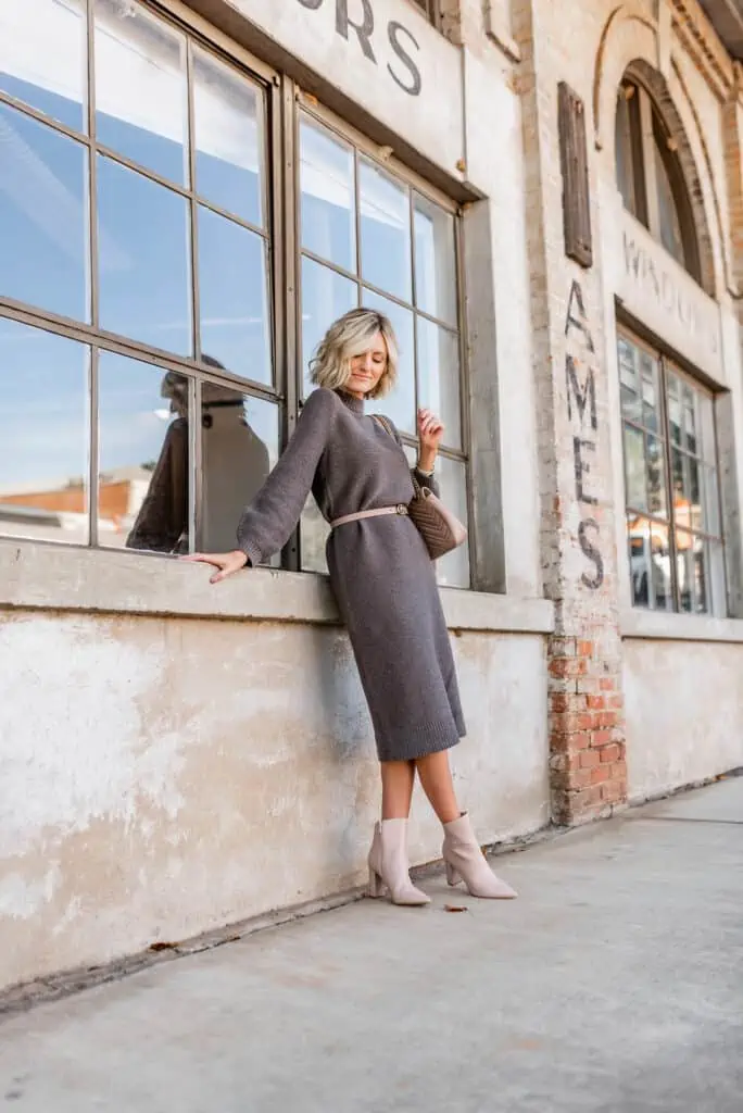 Illustrative example of sweater midi dress