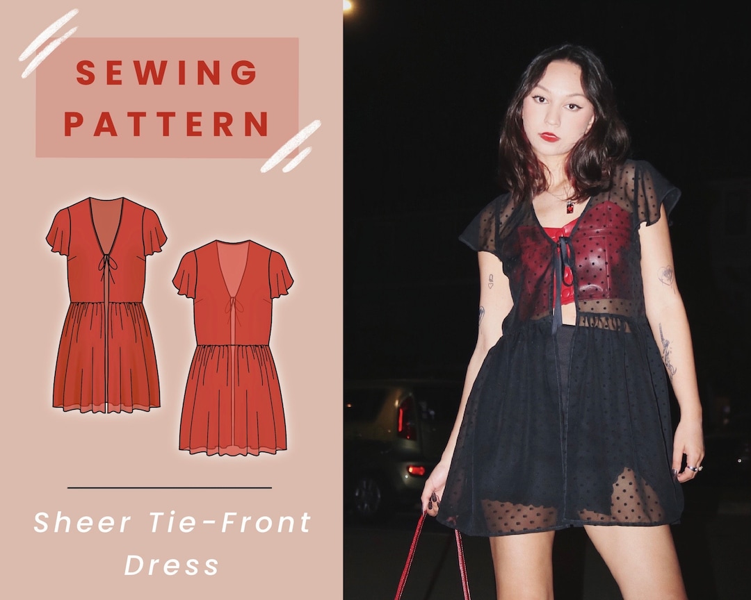 Illustrative example of tie front dress