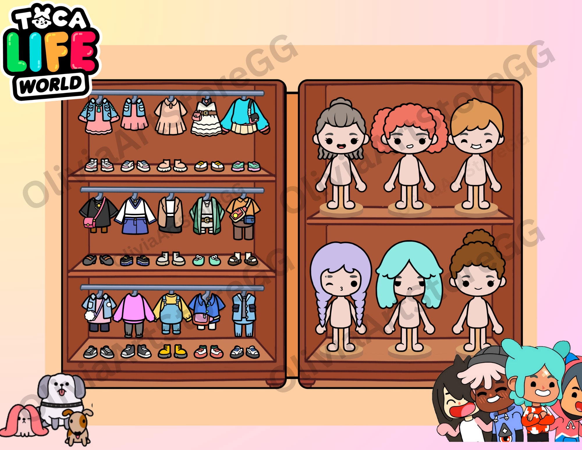Illustrative example of toca boca dress up