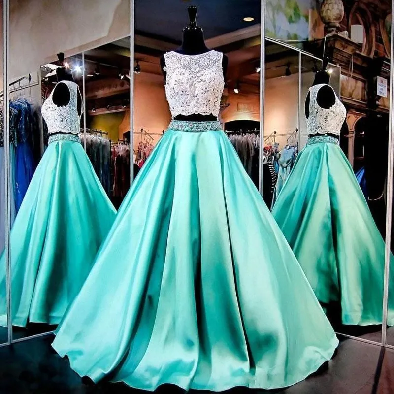 Illustrative example of two piece grad dresses