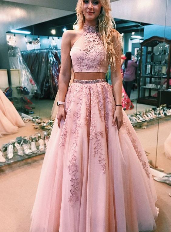 Illustrative example of two piece grad dresses