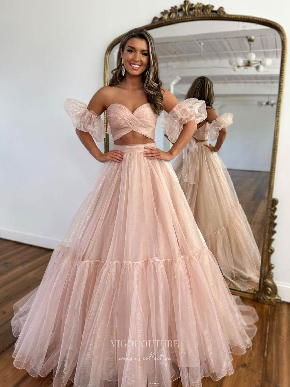 Illustrative example of two piece prom dresses