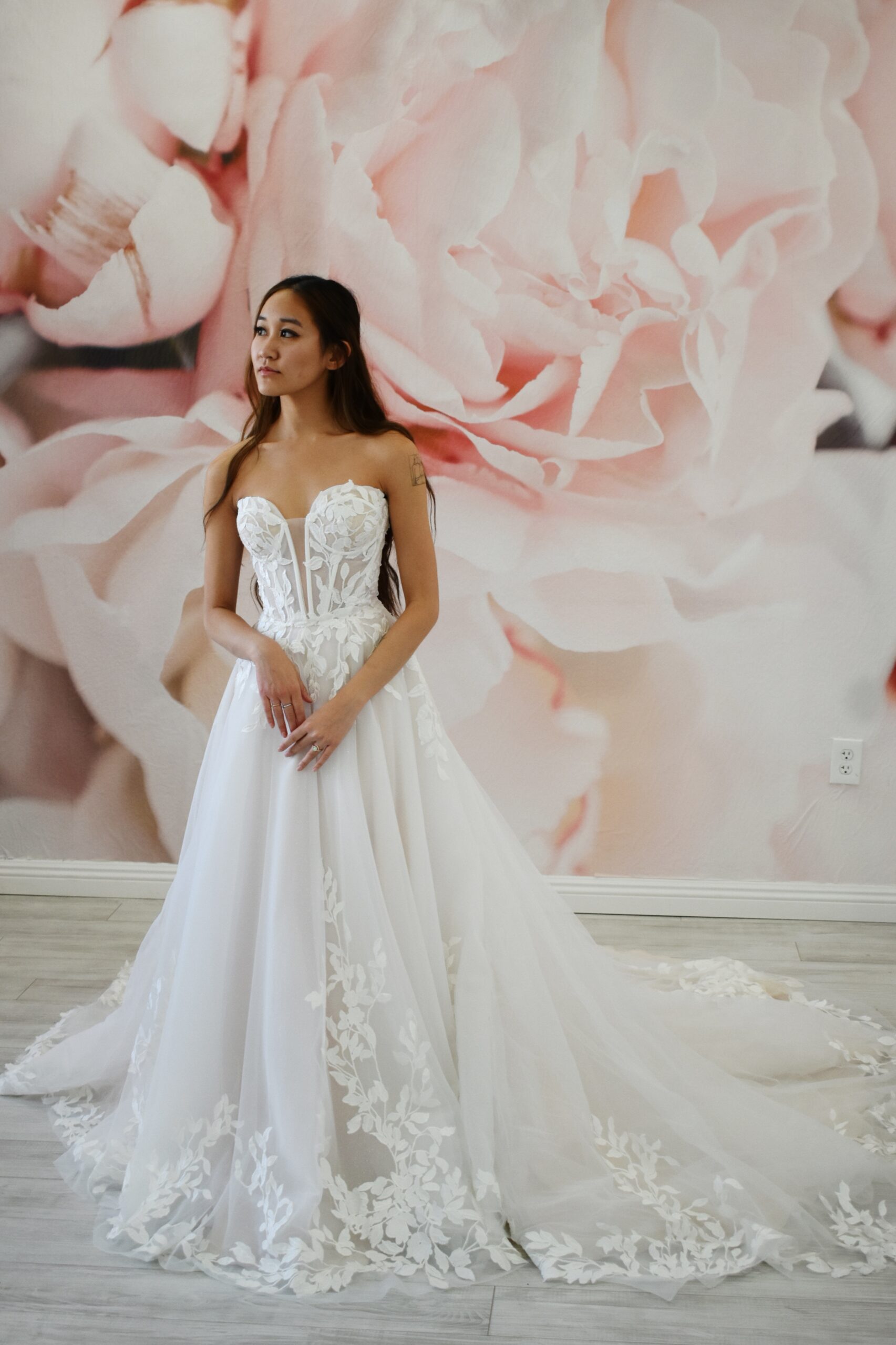 Illustrative example of wedding dress in sale