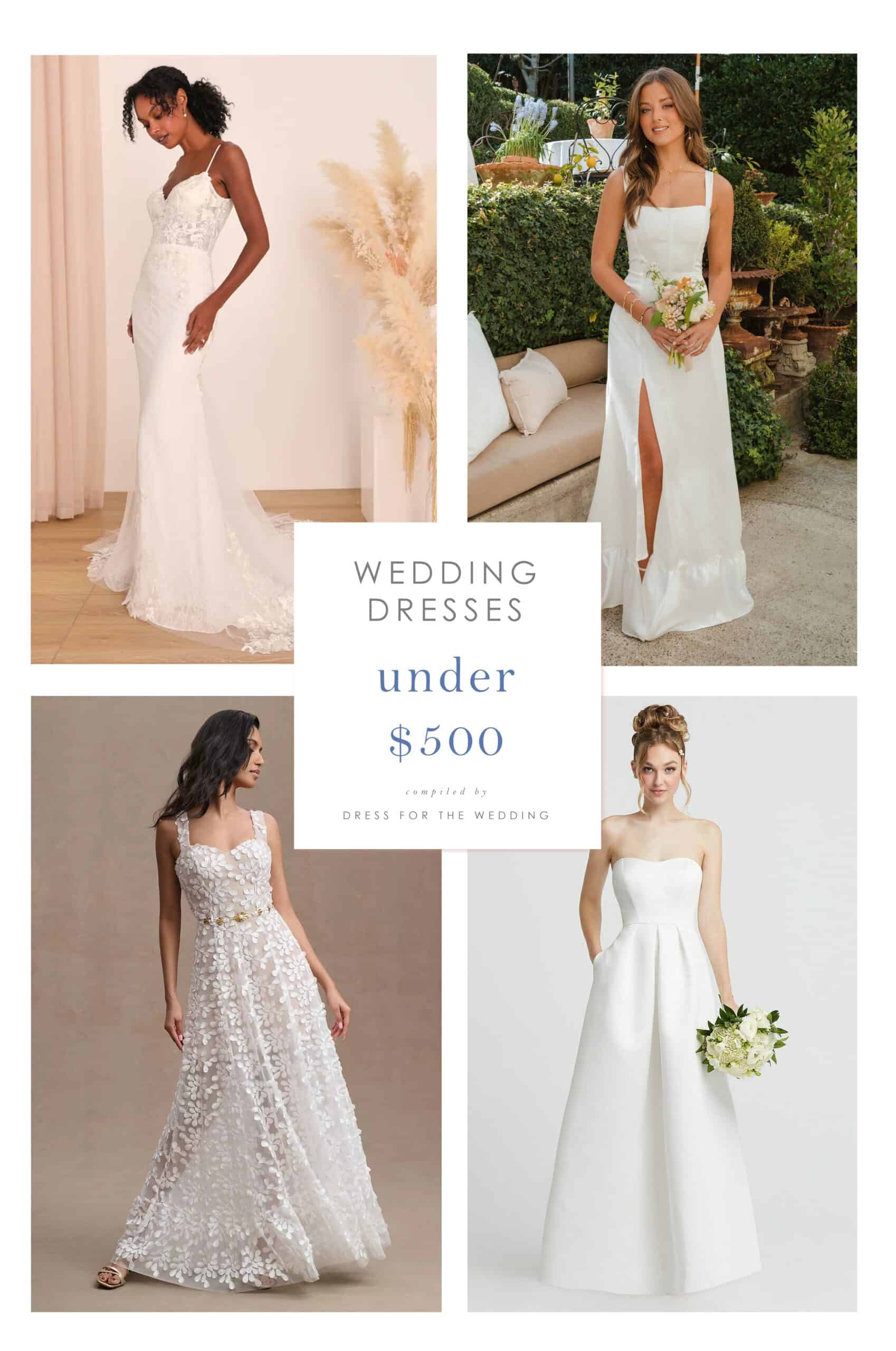 Illustrative example of wedding dresses under 500