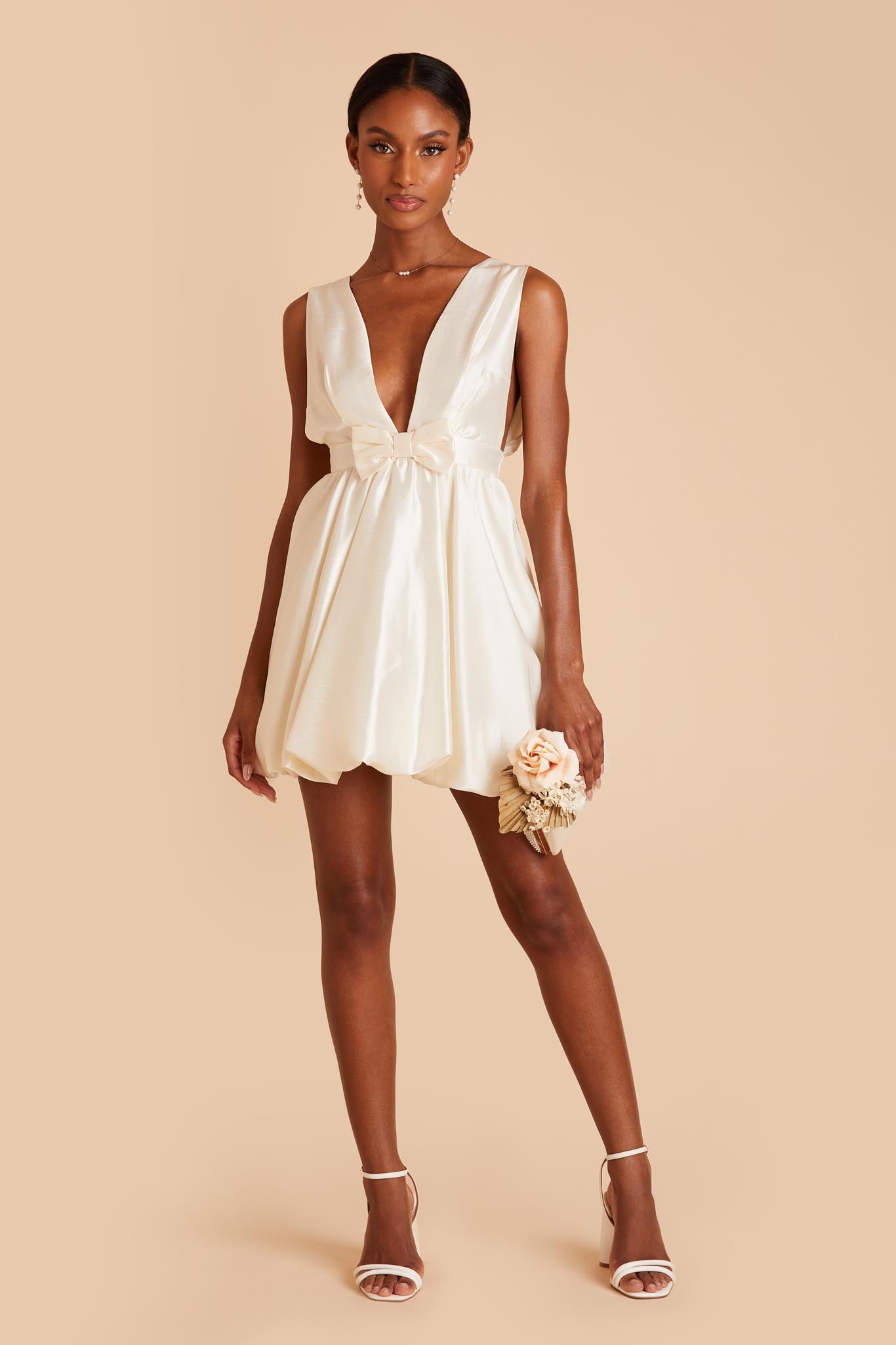 Illustrative example of white bubble dress