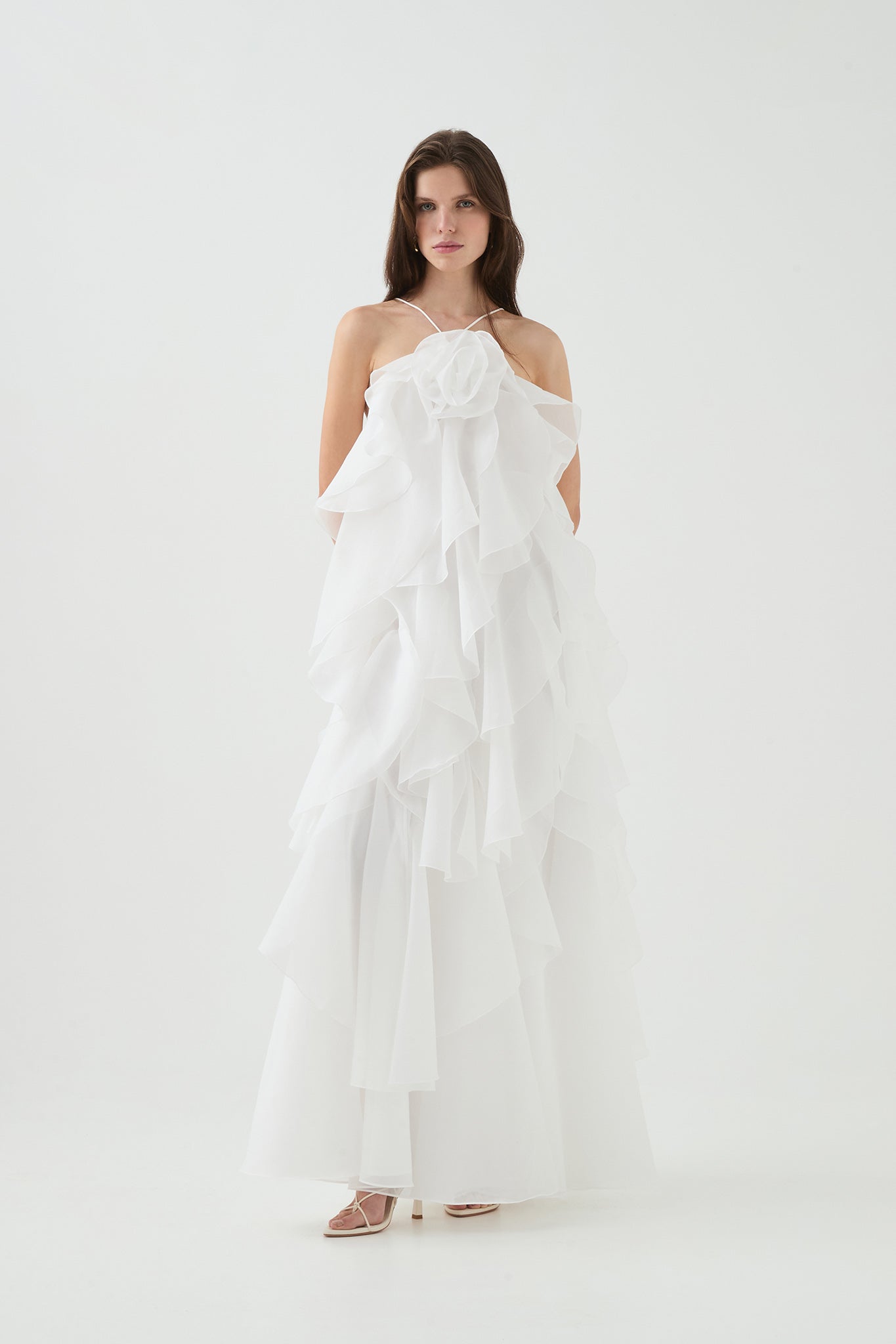 Illustrative example of white design dresses
