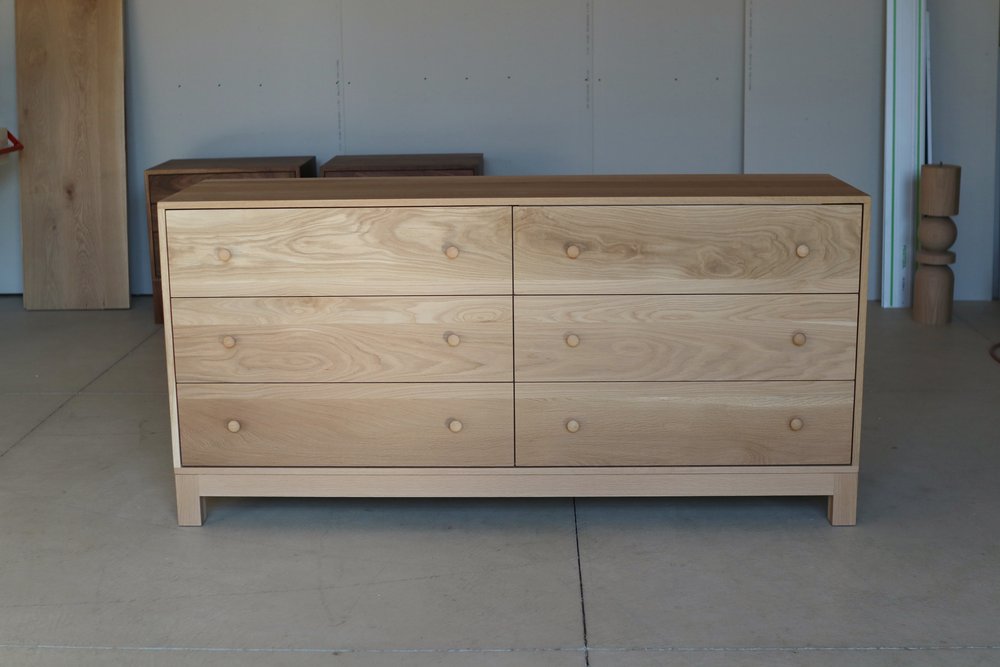 Illustrative example of white oak dresser