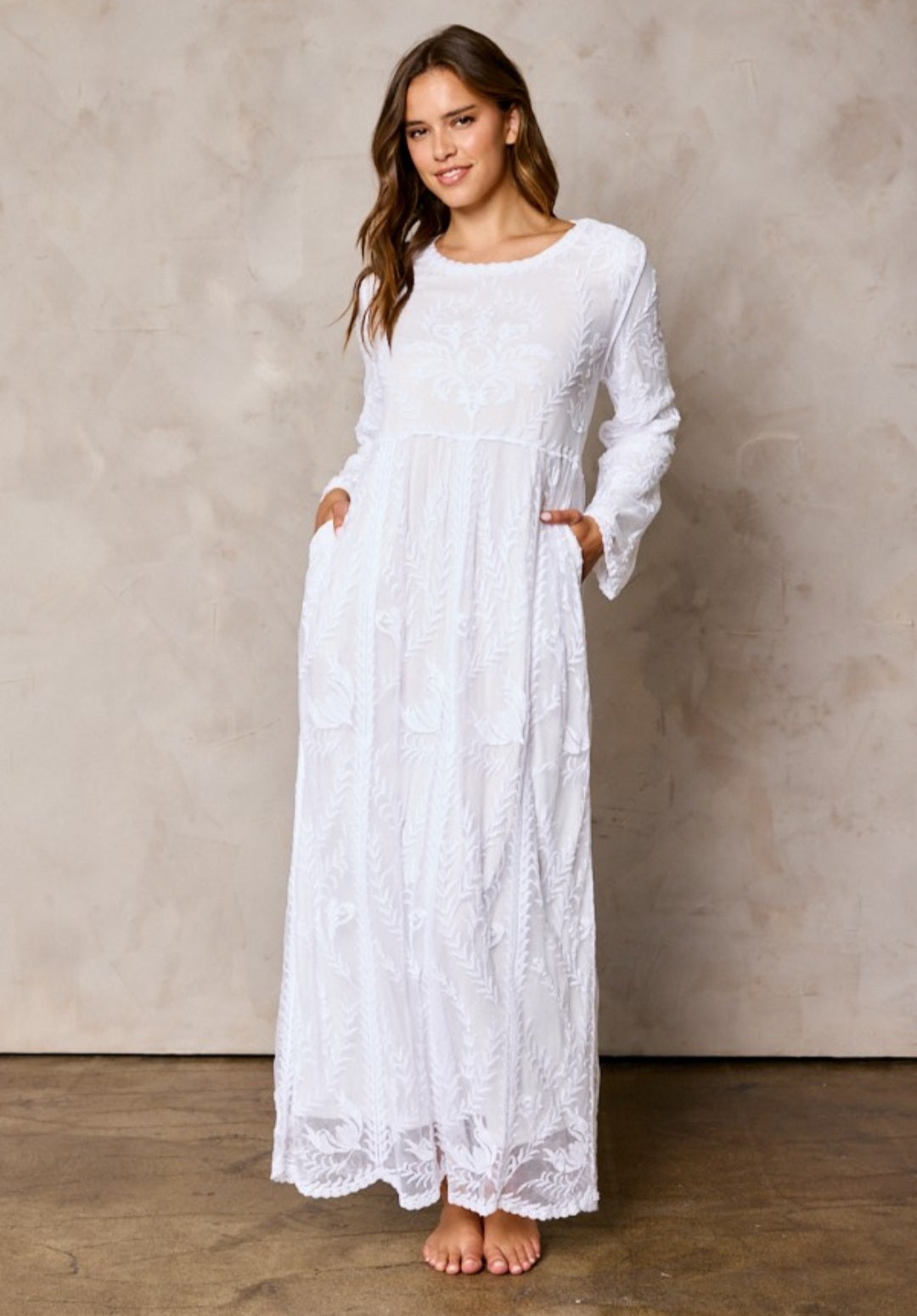 Illustrative example of white temple dresses