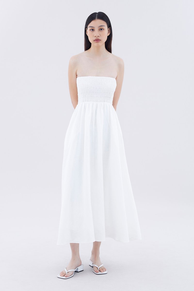 Illustrative example of white tube dress