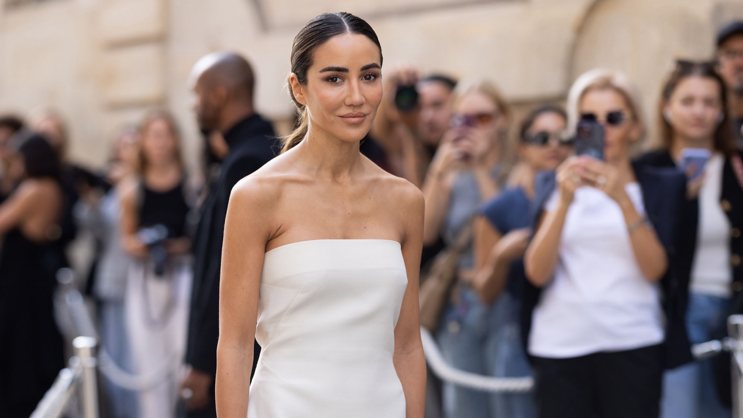 Illustrative example of white tube dress