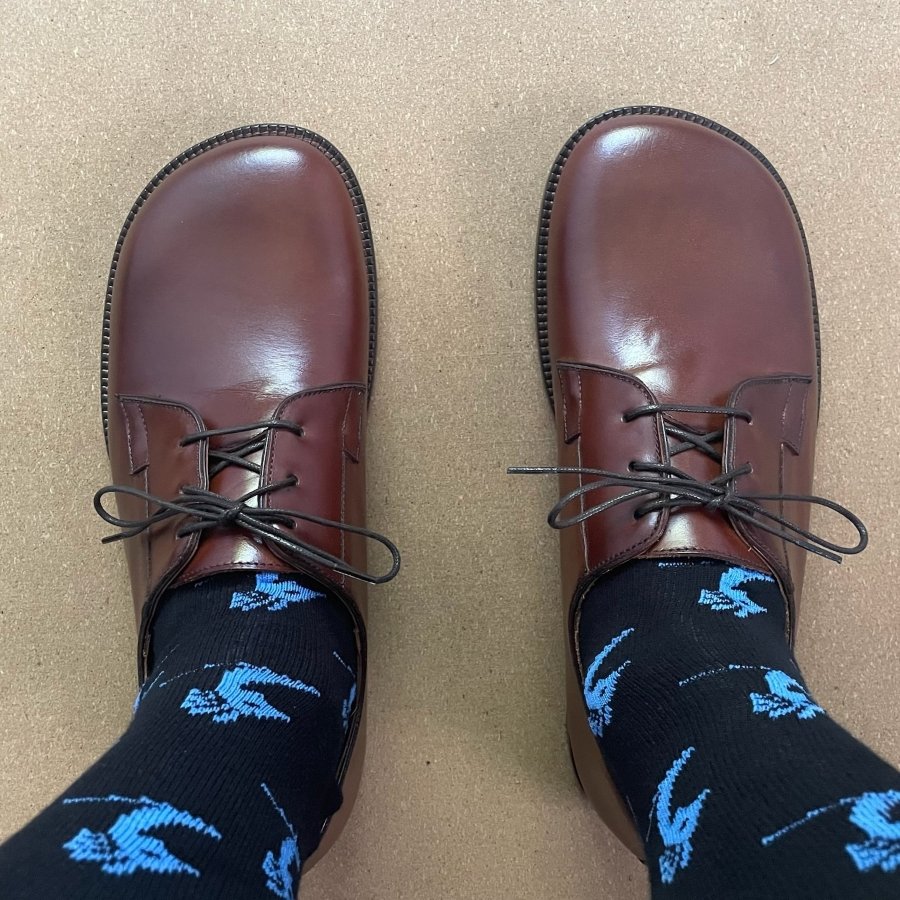 Illustrative example of wide toe box dress shoes