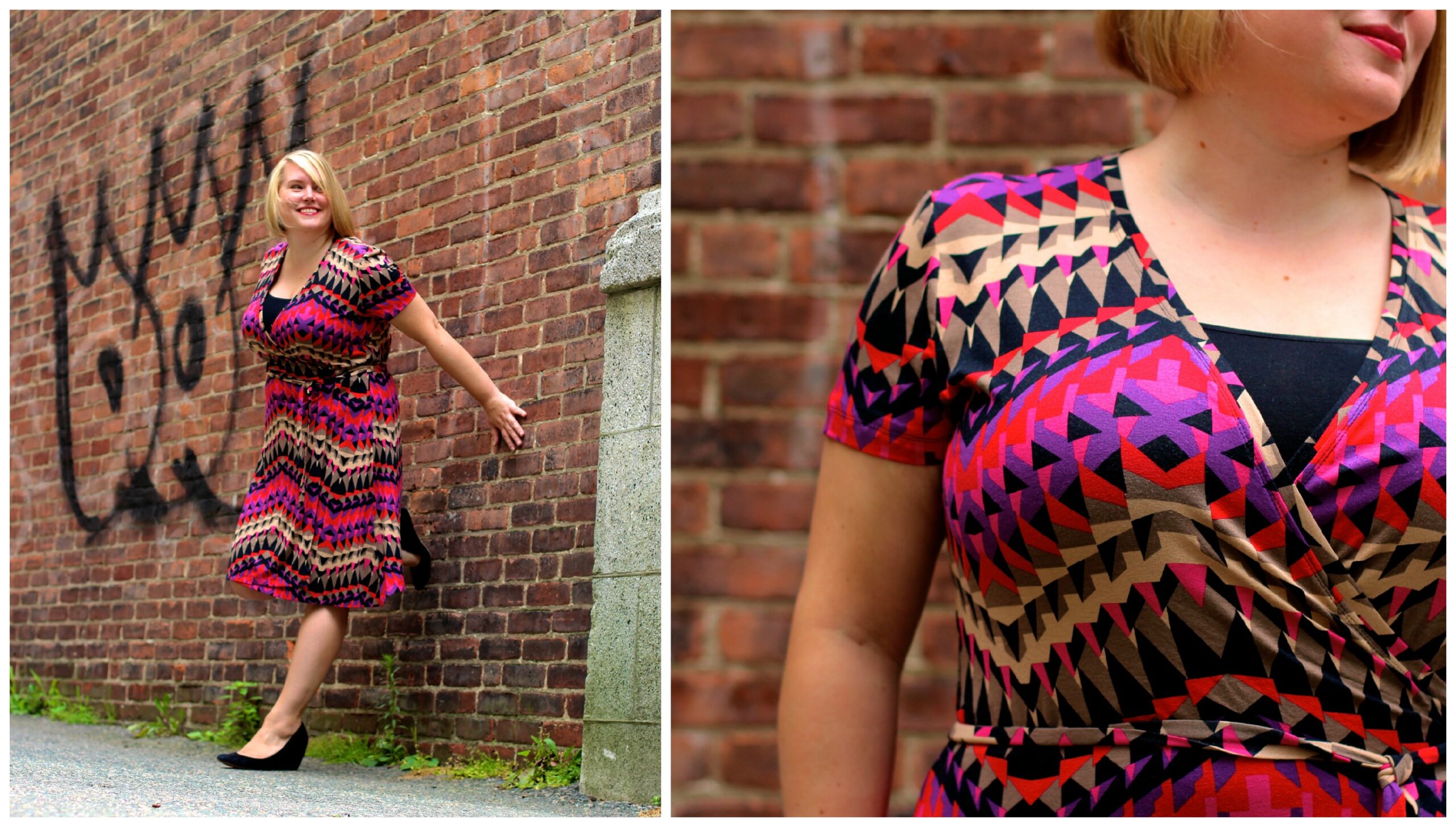 Illustrative example of wrap dress pattern