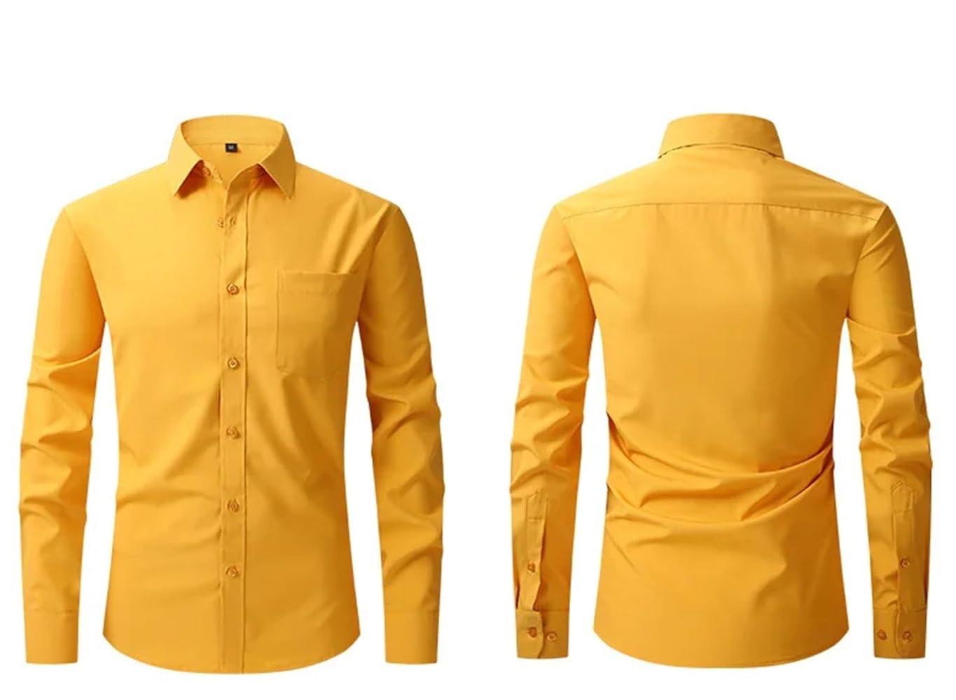 Illustrative example of yellow dress shirt