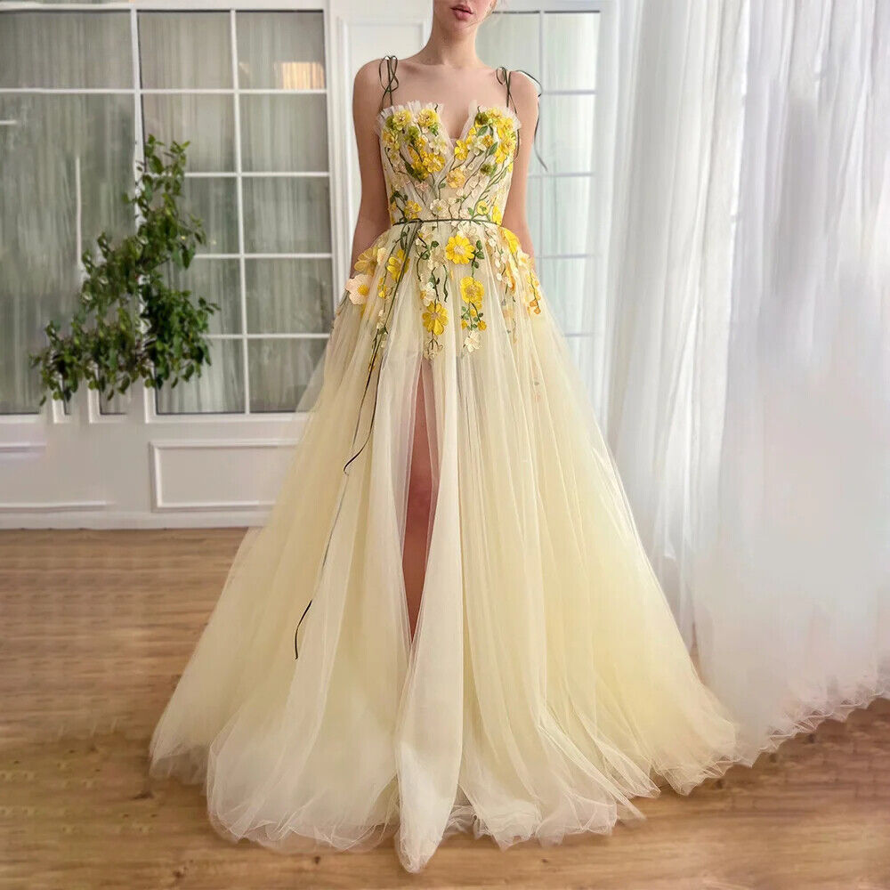 Illustrative example of yellow prom dress
