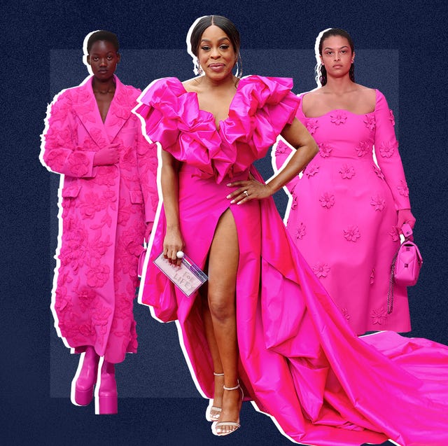 Illustrative example of hot pink ladies dress from Google Search