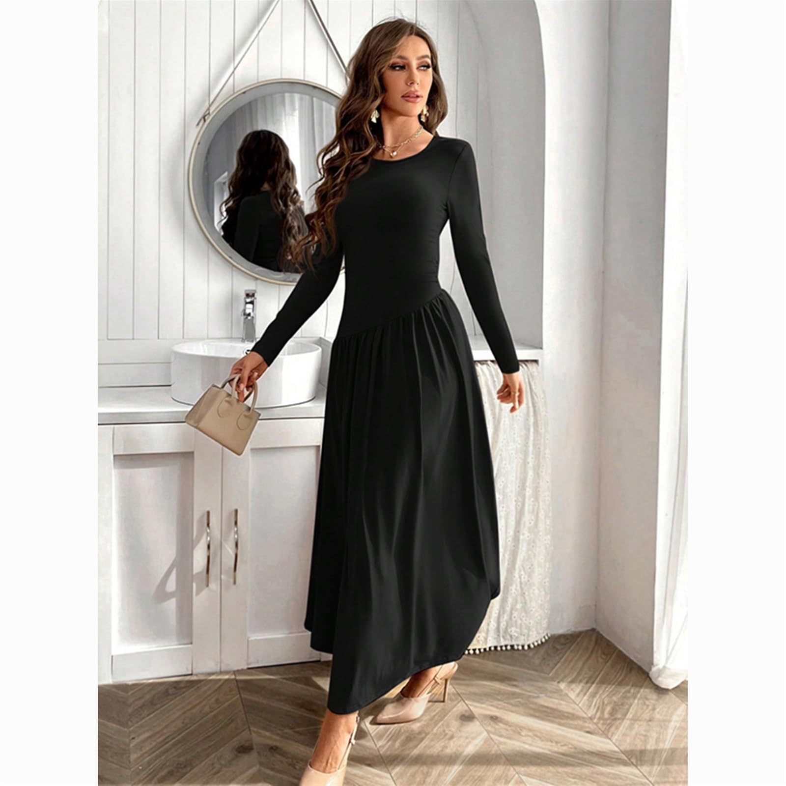 Illustrative example of long sleeve dresses casual from Google Search